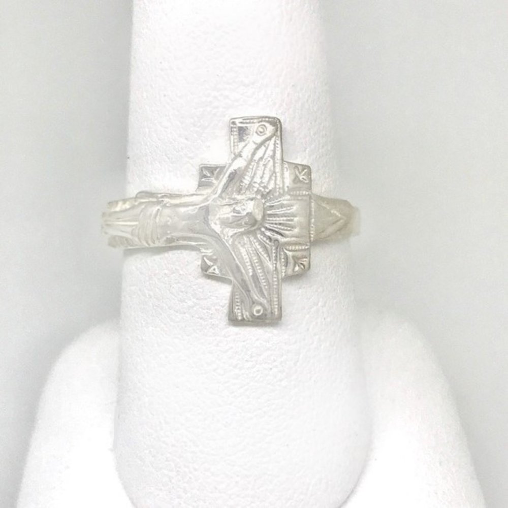 NWT .925 sterling silver cross ring handmade by me